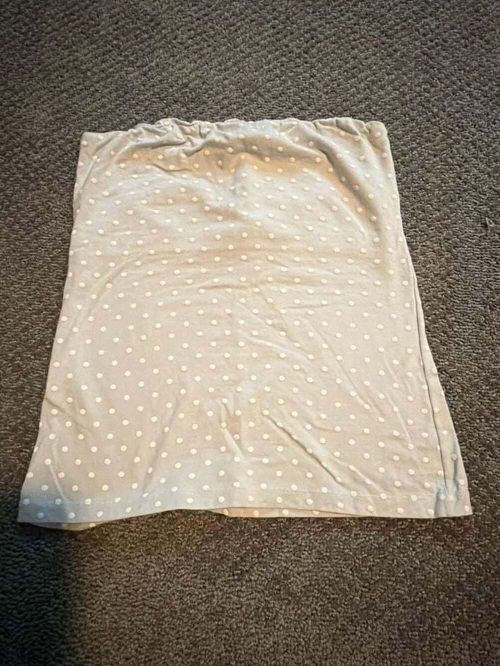Brandy Melville Strapless Tube Top with White Polka Dot Pattern